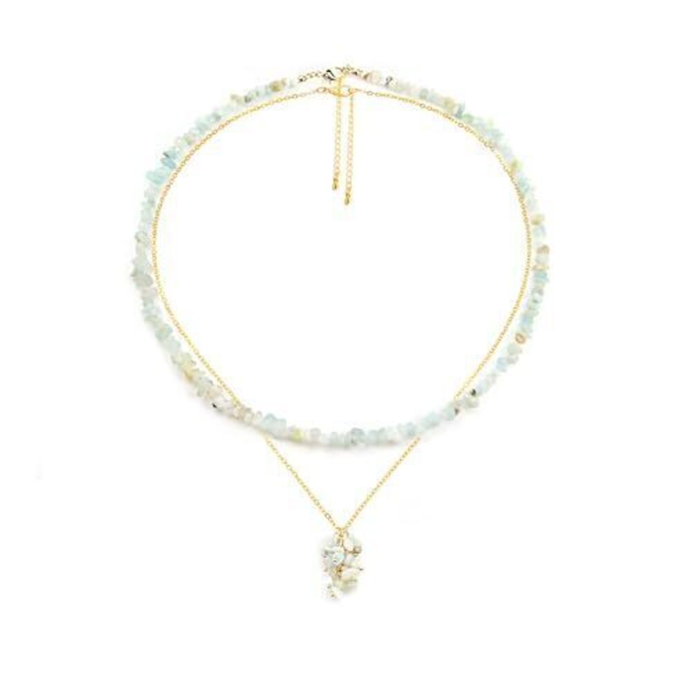 4218 Amazonite Necklace Beaded Necklaces Handmade Natural Stone Raw Crystal